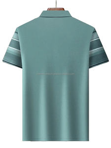 T-shirt d'été en coton à la mode pour hommes, vêtements de sport décontractés à manches longues, polos respirants coupe ajustée, polos pour hommes - Product Image 4