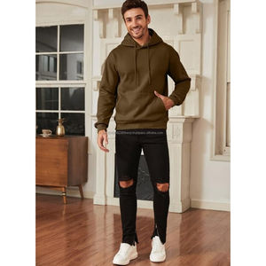 Sweat à capuche oversize pour homme en molleton 100% coton de haute qualité avec impression 3D en relief, logo personnalisé, impression 3D en relief, poids lourd - Product Image 3