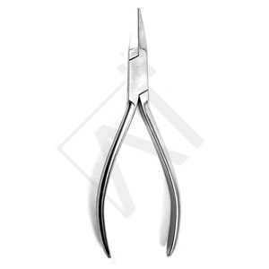 Pince à bec plat Accuram Dental 14 cm en acier inoxydable, outil orthodontique de précision pour maintien de fil, instrument de laboratoire orthodontique - Product Image 6