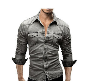Camisas Vintage de Algodón 100% para Hombre al por Mayor, Camisas Casuales de Manga Larga a Cuadros Lavadas, Tallas Grandes - Product Image 5