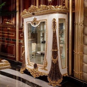 ชุดโต๊ะรับประทานอาหารรูปวงรีแกะสลักหรูหรา Imperial The Mocoto สีทองโบราณ เฟอร์นิเจอร์ไม้สำหรับบ้าน โรงแรม วิลล่า คอลเลคชั่น - Product Image 4