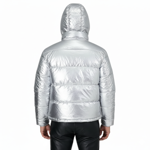 Vestes d'hiver matelassées longues et élégantes en polyester 100 % personnalisables avec logo brodé et teint, pour femmes et hommes, vente en gros - Product Image 3