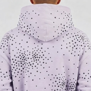 Sweat à capuche pour homme en matière confortable avec strass, logo et design personnalisés, dernier design, respirant, prix abordable, sweat à capuche avec strass - Product Image 6