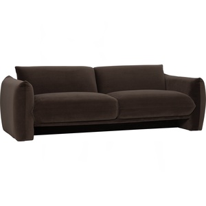 Contemporary Fabric 3 Seater <b>Sofa</b> with Upholstered Cushions for Living Room Home Lounge Furniture - Product Image 1