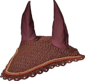 Luxury Horse Ear Bonnet Crochet <b>Fly</b> Veil Custom Neoprene Ears Piping Horse Riding Equipment OEM Manufacturer Factory - Product Image 2