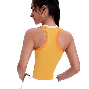 Débardeur tricoté respirant et séchant rapidement pour femme, col carré uni, amincissant, idéal pour la course et le yoga - Product Image 5