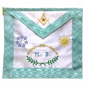 Insignia del Rito Francés, Bordado a Mano Profesional en Satén o Cuero Sintético, con Pasador de Seguridad, Regalia Masónica Ceremonial de Primera Calidad - Product Image 3