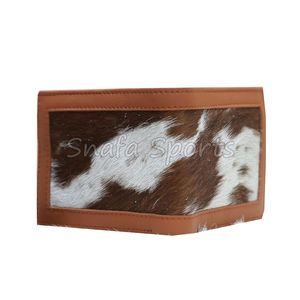 Portefeuille vintage en cuir de vachette avec fermeture éclair, imperméable, compact, léger, design fin, motif logo, plusieurs emplacements pour cartes, 2 volets, unisexe - Product Image 5