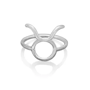 Stier-Symbol Ring Schmuck, Silberne Sternzeichen-Bürtsringe für Damen und Herren