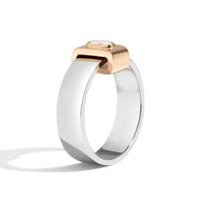 6mm Men's Wedding Band Oval Cut Lab Grown Diamond Sliding Wrap Ring Bezel Set Custom 14K 18K <b>Solid</b> Gold IGI Certified Wholesale - Product Image 6