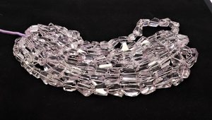 AAA Natural Pink <b>Amethyst</b> Faceted Uneven Nugget Shape Beads 8-12 MM Pink <b>Amethyst</b> Laser Cut Tumble Nugget Beads 18 Inch Jewelry - Product Image 5