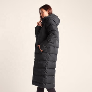 Women's <b>Long</b> Knitted <b>Waterproof</b> Hooded Puffer <b>Coat</b> with Zipper Closure Winter Travel Outerwear - Product Image 3
