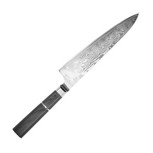Couteau de chef en acier Damas durable, outil de cuisine haute performance pour une découpe précise de la viande, des légumes et des fruits - Product Image 1