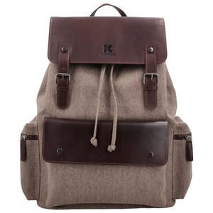 High Quality Wholesale Vintage <b>Brown</b> Canvas Leather Bag Laptop School Bag Hiking Travel Rucksack Anti Theft <b>Backpack</b> - Product Image 1