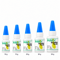 PINIX 50g Grand flacon de super colle bleu avec bouchon à bec long, Cyanoacrylate d'éthyle, Adhésif instantané industriel pour assemblage en atelier, OEM ODM