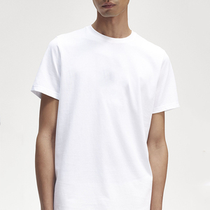 เสื้อยืดคอกลมแขนสั้นผู้ชาย ทรงปกติ สไตล์ลำลอง สีพื้น ผ้าถัก 100% ผ้าฝ้ายเจอร์ซีย์ - Product Image 3