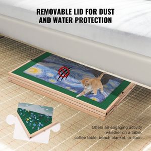 Puzzle regolabile a 3 angoli inclinabili 1500 pezzi in legno Puzzle Plateau con 4 cassetti gambe pieghevoli regalo per adulti per mamma - Product Image 6