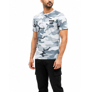 Camiseta de Punto con Camuflaje para Hombre, Ligera, Transpirable, de Secado Rápido, Cuello Redondo, Manga Corta, Estampado Moderno, Ropa Deportiva Informal - Product Image 5