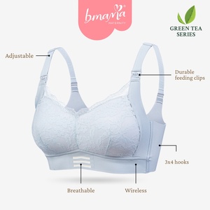 Sujetador de lactancia Bmama Plus Size sin aros y copa completa |   Sujetador de Maternidad Antibacterial y Transpirable |   Sujetador de Soporte para Lactancia y Extracción de Leche - Product Image 6