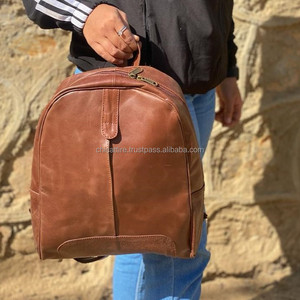 Mochila de cuero Crunch hecha a mano real Mochila hecha a mano Bolso unisex - Product Image 5