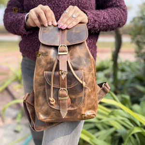 Nouveau Sac à Dos en Cuir Crunch de Designer Unique, Sacs Polyvalents Élégants, Vente Chaude, Sac à Dos en Cuir Véritable, Produit en Gros - Product Image 1