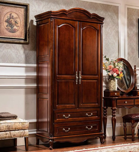 ตู้เสื้อผ้าไม้แกะสลักด้วยมือขนาดใหญ่ ตกแต่งห้องพักโรงแรม ของตกแต่งบ้านสไตล์โบราณ ตู้เสื้อผ้าไม้ดีไซน์ยุโรปสั่งทำพิเศษ - Product Image 1