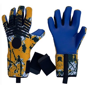 Gants de gardien de but de football personnalisés avec impression par sublimation, matériau PU, antidérapants, respirants, sangle de poignet réglable, doigts entièrement protégés - Product Image 1