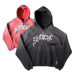 Sudadera con Capucha Personalizada 100% Algodón, Estampado Puff, Bordado 3D, Cuello Alto, Antiarrugas y Antidesgarro, Tejido de Punto, para Verano - Product Image 1