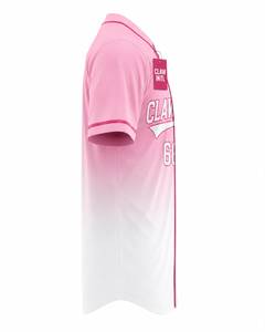 Camiseta de Béisbol Claw Intl Rosa con Degradado Blanco, Número 66, Manga Corta, Unisex, Transpirable, de Poliéster, para Adultos - Product Image 5