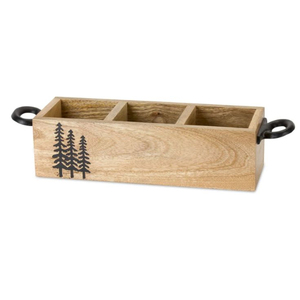 Organisateur de rangement moderne en bois avec poignée, durable, pour cuisine, salle de bain, bureau, support portable pour produits de nettoyage - Product Image 4