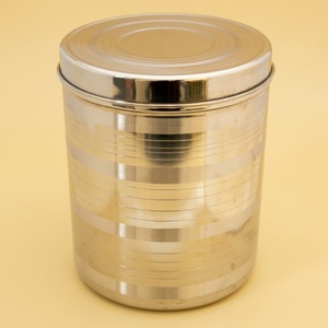 Ensemble de boîtes de conservation alimentaire en acier inoxydable de qualité alimentaire, avec motif diamant en relief, hermétiques et polies miroir - Product Image 5