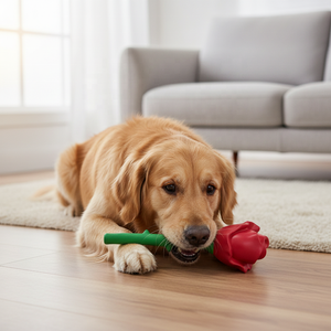 Jouets pour chiens en latex <span class=keywords><strong>de</strong></span> caoutchouc naturel 100% non toxique, en forme <span class=keywords><strong>de</strong></span> <span class=keywords><strong>rose</strong></span>, populaires pour l'entraînement, <span class=keywords><strong>la</strong></span> Saint-Valentin et l'amour, vente en gros, fabricant - Product Image 1