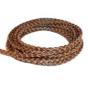 Haute qualité bricolage artisanat bijoux résultats cordons en cuir tressé 3mm 4mm 5mm tailles 6mm Style Nature accessoires en gros disponible - Product Image 1