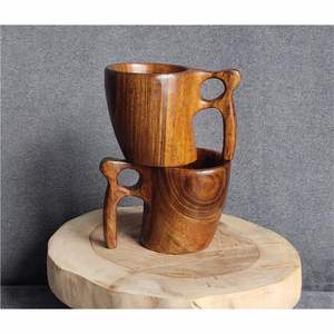 <b>Handmade</b> Wooden <b>Mug</b> With Traditional Chinese Laser Engraved Design Classic Home Use Drinkware Home Decoration Durable Customized - Product Image 6