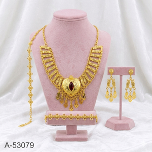 Parure de bijoux de mariée pour femme en laiton plaqué or 24 carats avec zircon créé en laboratoire, collier et bracelet tendance au design insecte - Product Image 2