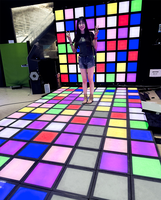 Garantie 1 an, installation facile, thème multi-jeux personnalisé, jeu actif, sol LED interactif RGB, piste de danse LED interactive