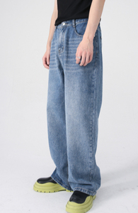 Custom Women's Vintage Stonewashed Denim <b>Jeans</b> Breathable <b>Embroidered</b> Letter High Quality Winter Autumn Spring Straight Loose - Product Image 3