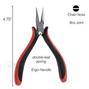 Pince à bec rond professionnel de 5 pouces en acier inoxydable, outil de fabrication de bijoux avec poignée souple pour le pliage et la bouclage des fils - Product Image 2