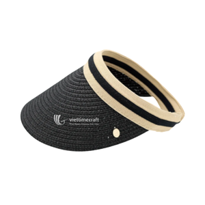 Sombrero de Paja con Visera, Estilo Y2K, Plegable, para Playa y Deportes, con Lazo y Detalles a Cuadros, para Mujer, Verano, Aire Libre - Product Image 2