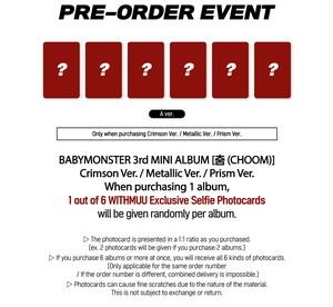 [PRE-ORDINE/EVENTO] BABYMONSTER - CHOOM / 3° MINI ALBUM UFFICIALE - Product Image 4