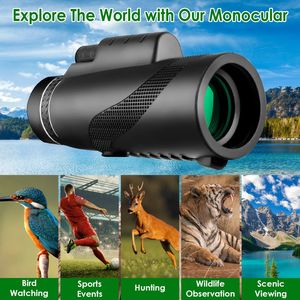 Telescopio Monocular HD de Alta Potencia 80x100 con Adaptador para Smartphone, Prisma BAK-4 y Lente FMC para Adultos, Incluye Trípode y Estuche - Product Image 5