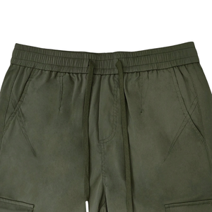 Pantalones Jogger Cargo Verde Oliva para Hombre, Cintura Elástica, Cierre de Cremallera, Múltiples Bolsillos, Casuales, de Lona, Antiestáticos, Transpirables - Product Image 5
