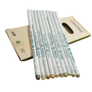 Caja de 10 Lápices con Semillas Impresas en Papel Reciclado Ecológico de Paramount Corporation, Set de Regalo Promocional para Empresas - Product Image 1