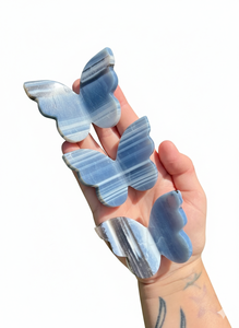 Papillon volant en cristal de haute qualité, opale bleue Owyhee avec ailes en pierre de guérison, papillon sculpté 3D et décoration d'intérieur, vente en gros - Product Image 4