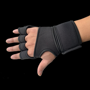 YIWU Custom Gym <b>Gloves</b> Unisex Half Finger Sports Lightweight Breathable Anti-Slip PU XL Size - Product Image 3