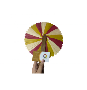 Ventilador de mano de bambú para fiesta, accesorio ecológico y personalizado, tejido a mano, para mano, hoja de palma, regalo artesanal, fiesta de año nuevo, boda, disponible - Product Image 2