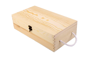 Boîte à <span class=keywords><strong>vin</strong></span> en <span class=keywords><strong>bois</strong></span> <span class=keywords><strong>vide</strong></span>, porte-bouteilles double, <span class=keywords><strong>caisse</strong></span> de transport - Product Image 2