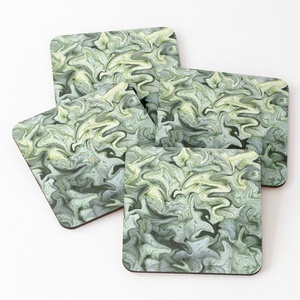 Enamel Print Tea Cup Mats Pads Modern Luxury <b>Square</b> Eco-Friendly Household Dinnerware Indian Homemade Wood Printed Serving - Product Image 4