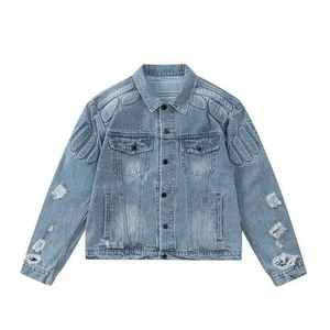 Custom Casual Denim Jacket Factory Wholesale Women Big and Tall Big & Tall Trucker Jacket Ladies Jacket Jeans 100% Cotton <b>Shell</b> - Product Image 1