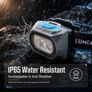 Linterna Frontal de Pesca Nocturna con Luz Roja de 300lm, Funciona con Batería AAA, Fabricada en China - Product Image 5